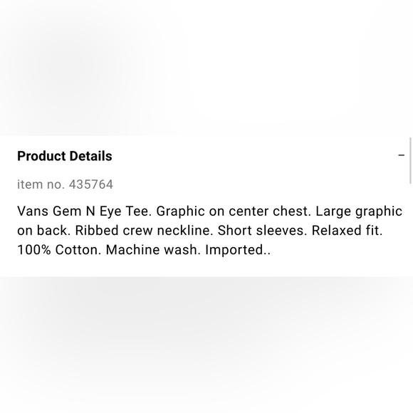NWT Vans Gem N Eye Tee - Picture 6 of 6